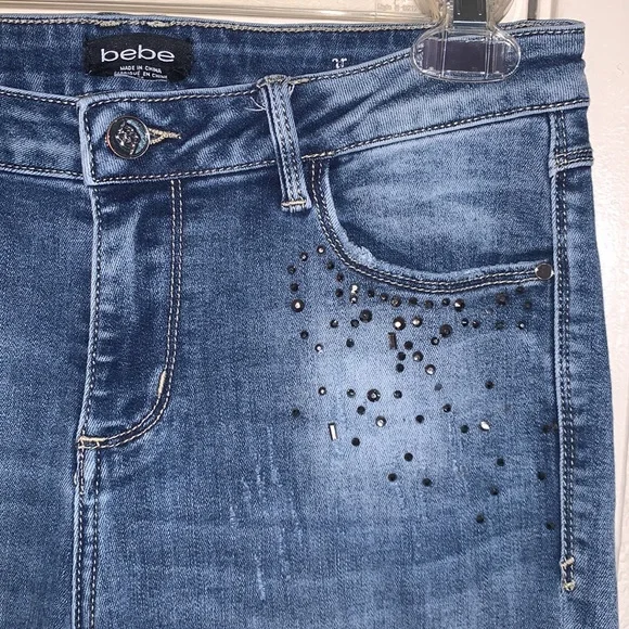 Bebe Distressed Denim - Picture 4 of 10